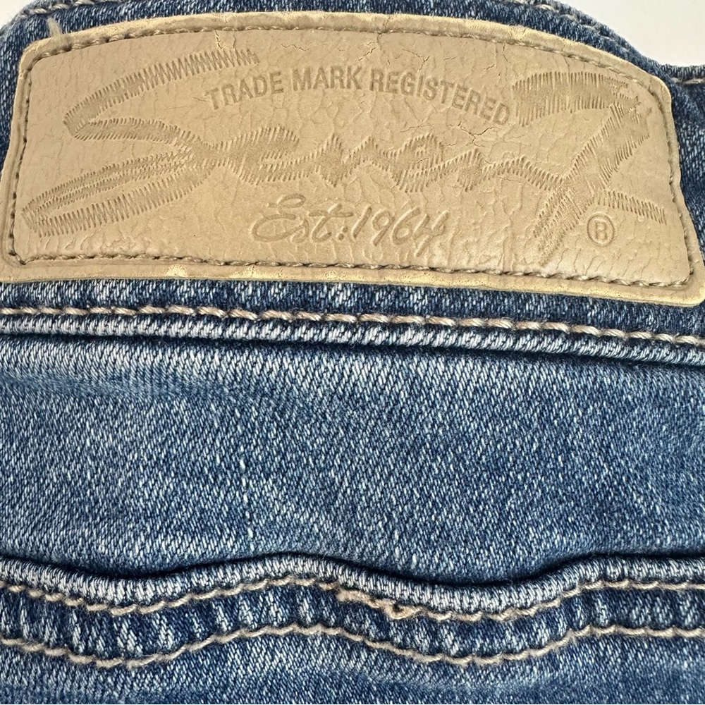 Seven7 Jeans Distressed Slim Straight Womens Size 12 Stretch - Picture 4 of 10